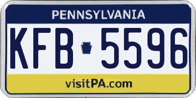 PA license plate KFB5596