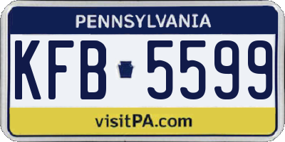 PA license plate KFB5599