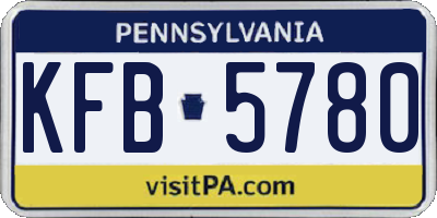 PA license plate KFB5780