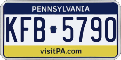 PA license plate KFB5790