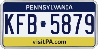 PA license plate KFB5879