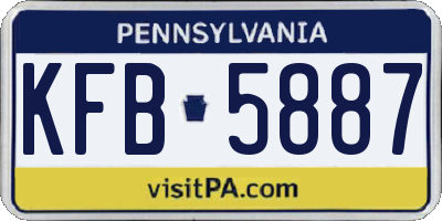PA license plate KFB5887