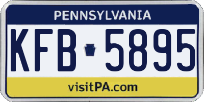 PA license plate KFB5895