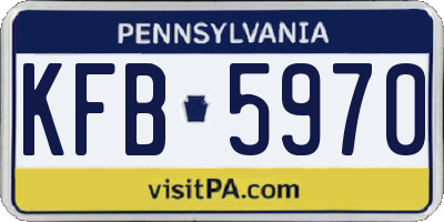 PA license plate KFB5970