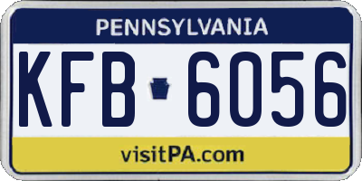 PA license plate KFB6056