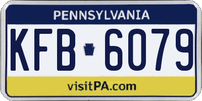 PA license plate KFB6079
