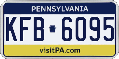 PA license plate KFB6095