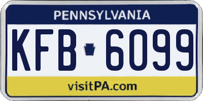 PA license plate KFB6099