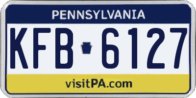PA license plate KFB6127