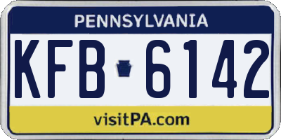 PA license plate KFB6142
