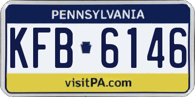 PA license plate KFB6146