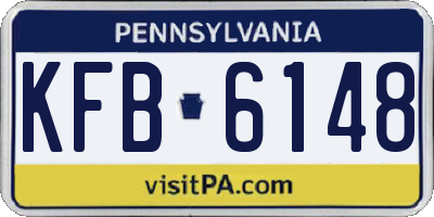 PA license plate KFB6148
