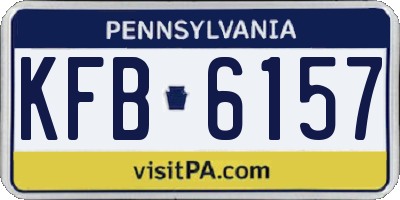 PA license plate KFB6157