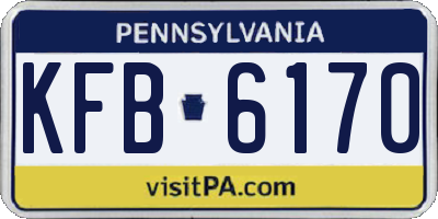 PA license plate KFB6170