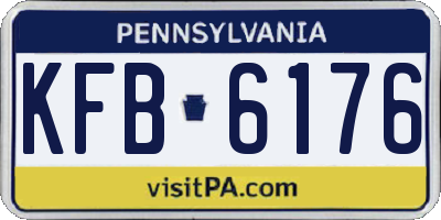 PA license plate KFB6176
