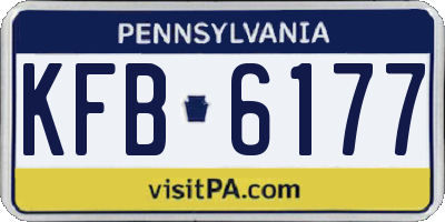 PA license plate KFB6177