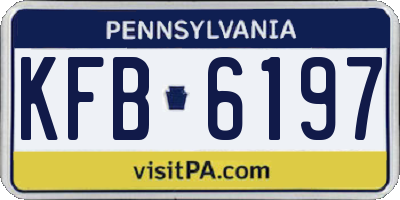 PA license plate KFB6197