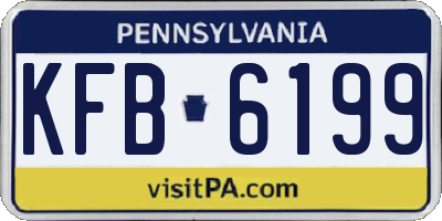 PA license plate KFB6199