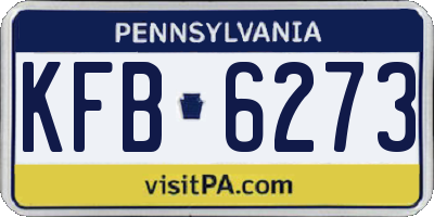 PA license plate KFB6273