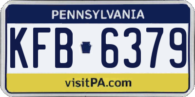 PA license plate KFB6379