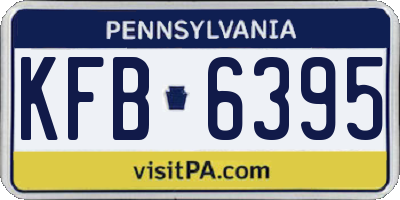 PA license plate KFB6395