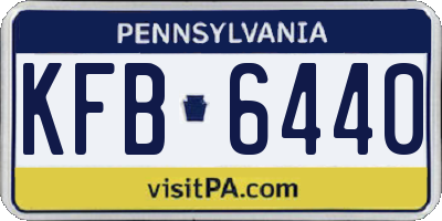 PA license plate KFB6440