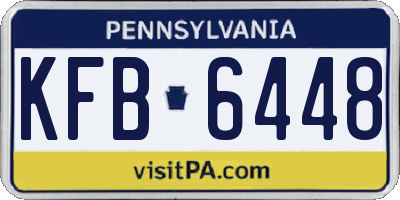 PA license plate KFB6448
