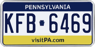 PA license plate KFB6469