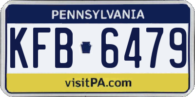 PA license plate KFB6479