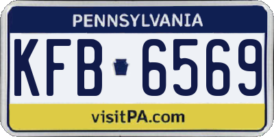PA license plate KFB6569