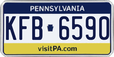 PA license plate KFB6590