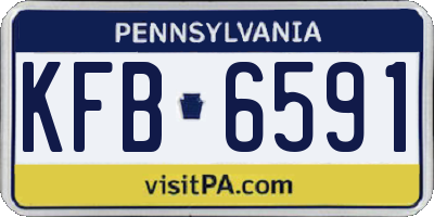 PA license plate KFB6591