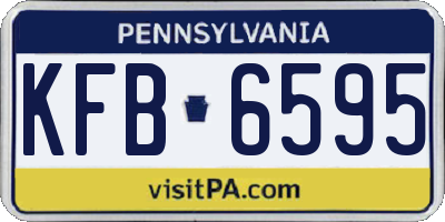 PA license plate KFB6595
