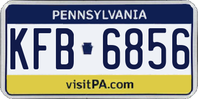 PA license plate KFB6856