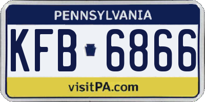 PA license plate KFB6866