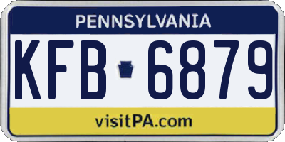 PA license plate KFB6879