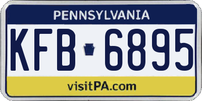 PA license plate KFB6895