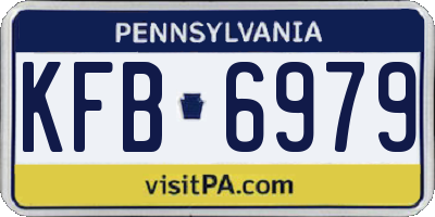 PA license plate KFB6979