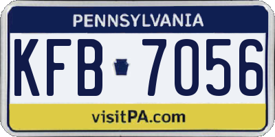 PA license plate KFB7056