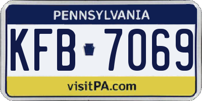 PA license plate KFB7069