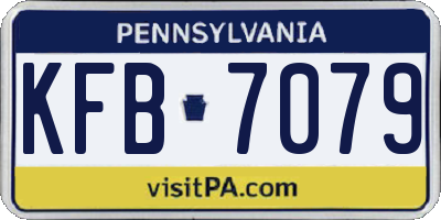 PA license plate KFB7079