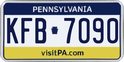 PA license plate KFB7090