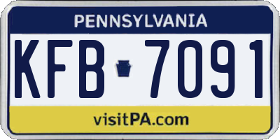 PA license plate KFB7091