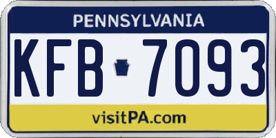 PA license plate KFB7093