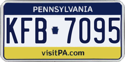 PA license plate KFB7095