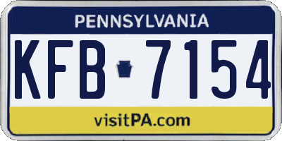 PA license plate KFB7154