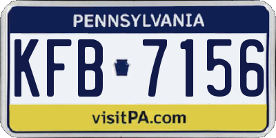 PA license plate KFB7156