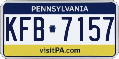 PA license plate KFB7157