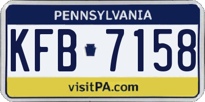 PA license plate KFB7158