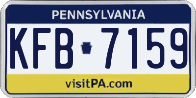 PA license plate KFB7159